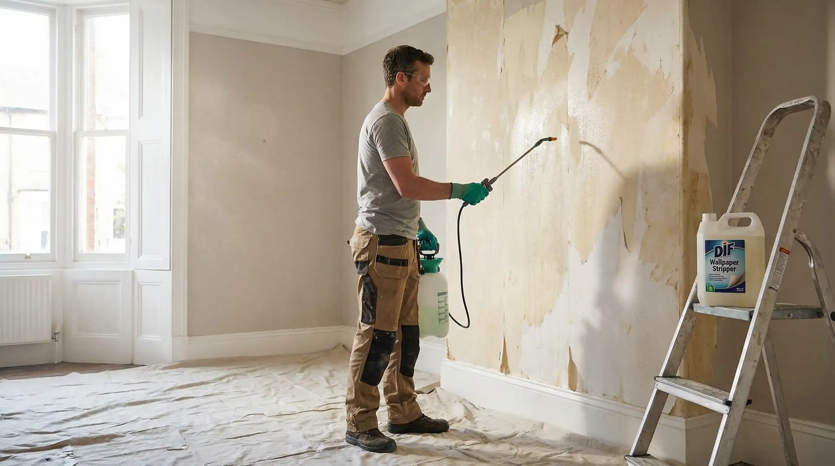 Expert wallpaper stripping and surface preparation in King William, San Antonio